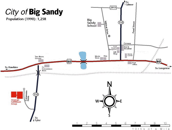 Big Sandy, Texas - City map
